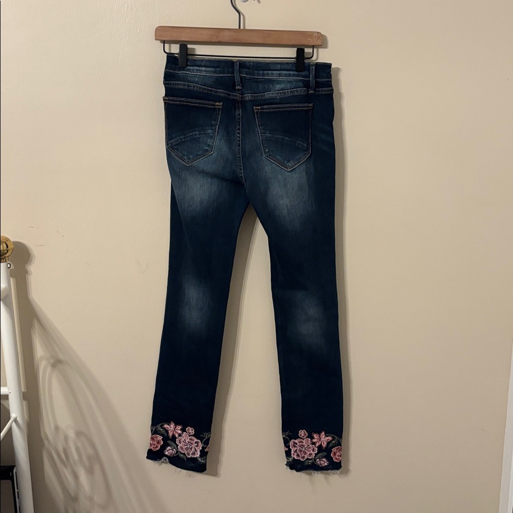 Driftwood Colette Embroidered Floral Straight Leg Jean - Picture 4 of 7